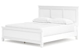 Fortman White California King Panel Bed