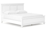 Fortman White California King Panel Bed