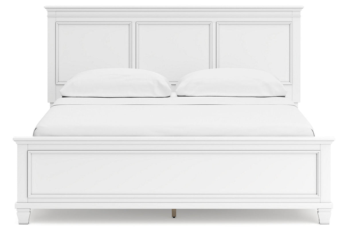 Fortman White California King Panel Bed