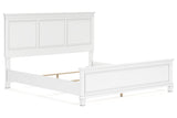 Fortman White King Panel Bed