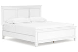 Fortman White King Panel Bed