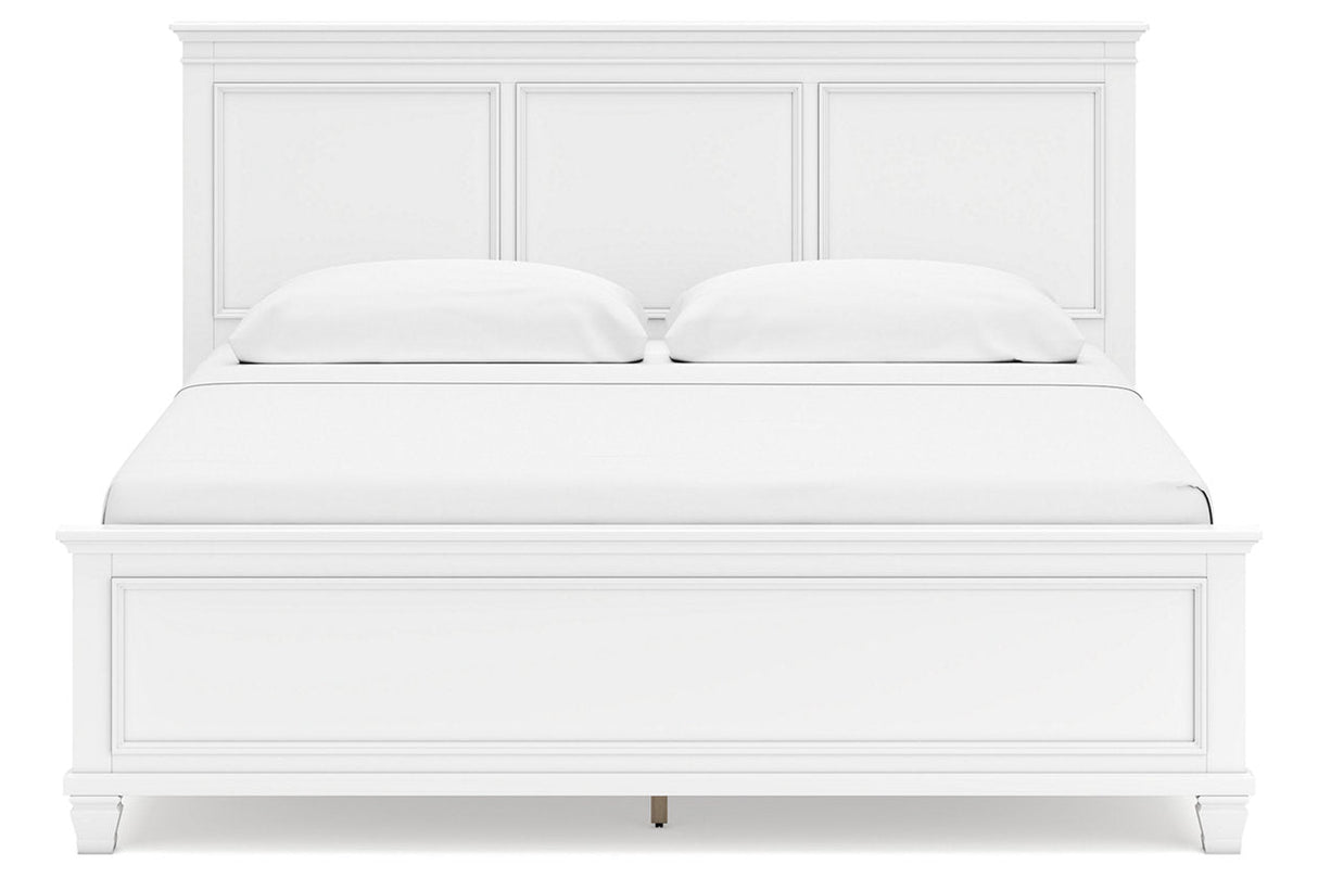 Fortman White King Panel Bed