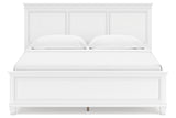 Fortman White King Panel Bed