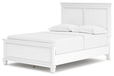 Fortman White Full Panel Bed