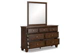 Danabrin Brown Dresser and Mirror