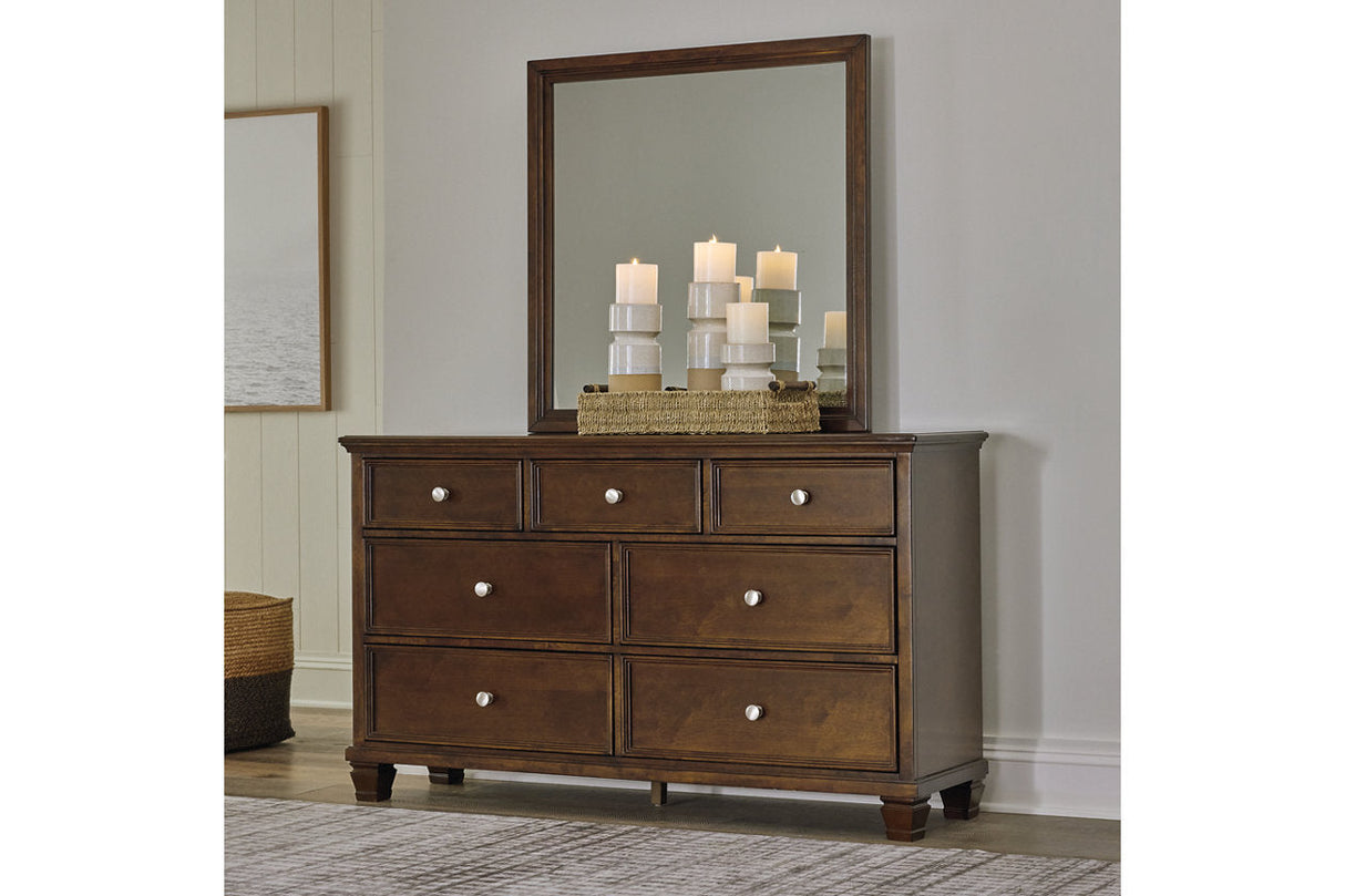 Danabrin Brown Dresser and Mirror