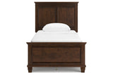 Danabrin Brown Twin Panel Bed