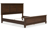 Danabrin Brown California King Panel Bed