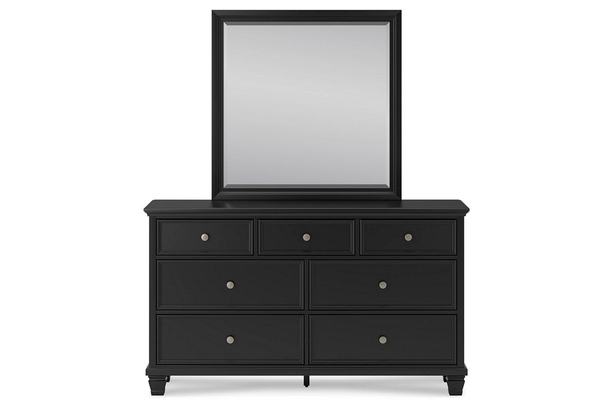 Lanolee Black Dresser and Mirror