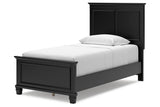 Lanolee Black Twin Panel Bed