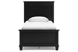 Lanolee Black Twin Panel Bed