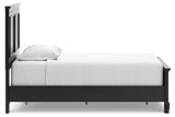 Lanolee Black Twin Panel Bed