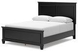 Lanolee Black Queen Panel Bed