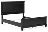 Lanolee Black Queen Panel Bed