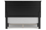 Lanolee Black Queen Panel Bed