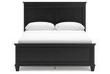 Lanolee Black Queen Panel Bed