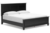 Lanolee Black California King Panel Bed