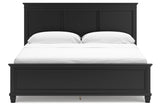 Lanolee Black California King Panel Bed