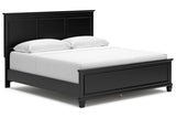 Lanolee Black King Panel Bed