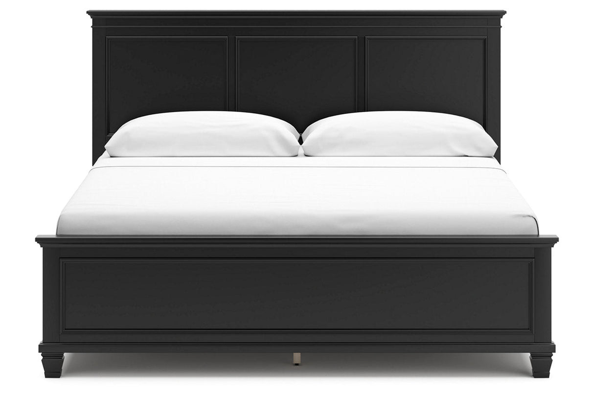 Lanolee Black King Panel Bed