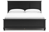 Lanolee Black King Panel Bed