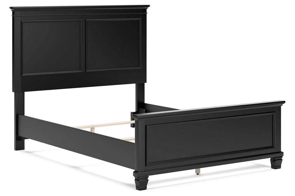 Lanolee Black Full Panel Bed