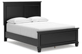 Lanolee Black Full Panel Bed