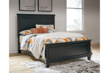 Lanolee Black Full Panel Bed