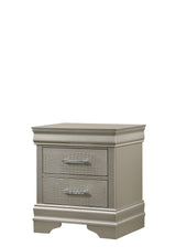 Amalia Champagne Silver Nightstand