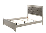 Amalia Champagne Silver King Panel Bed