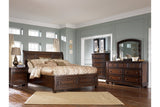 Porter Rustic Brown California King Sleigh Bed