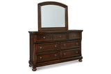 Porter Rustic Brown Dresser and Mirror