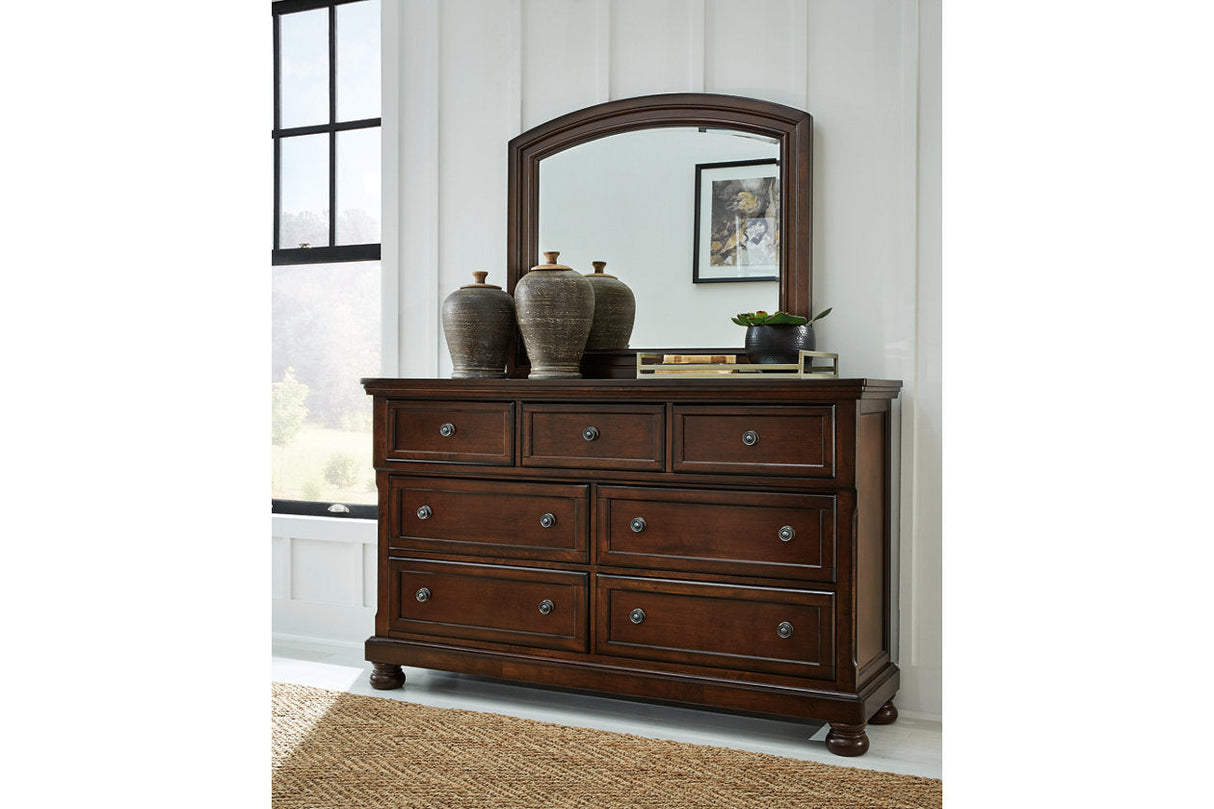 Porter Rustic Brown Dresser and Mirror