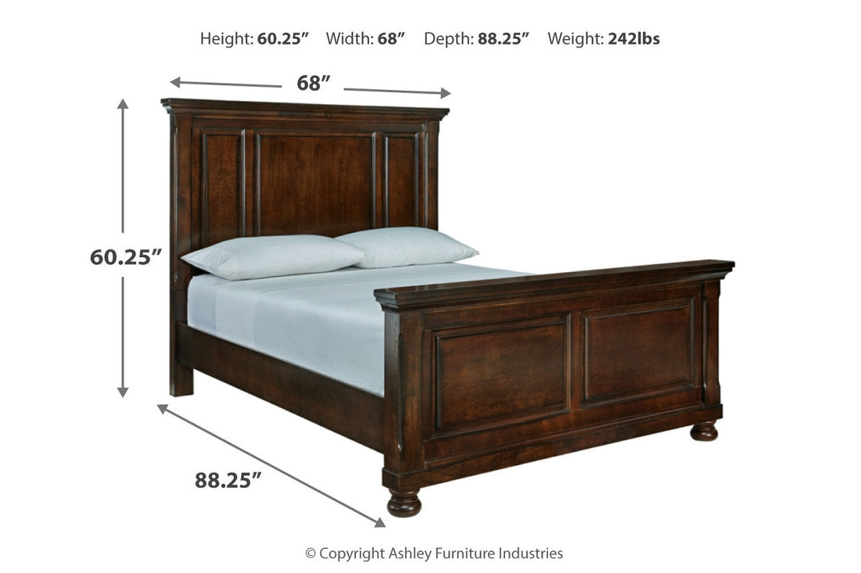 Porter Rustic Brown Queen Panel Bed