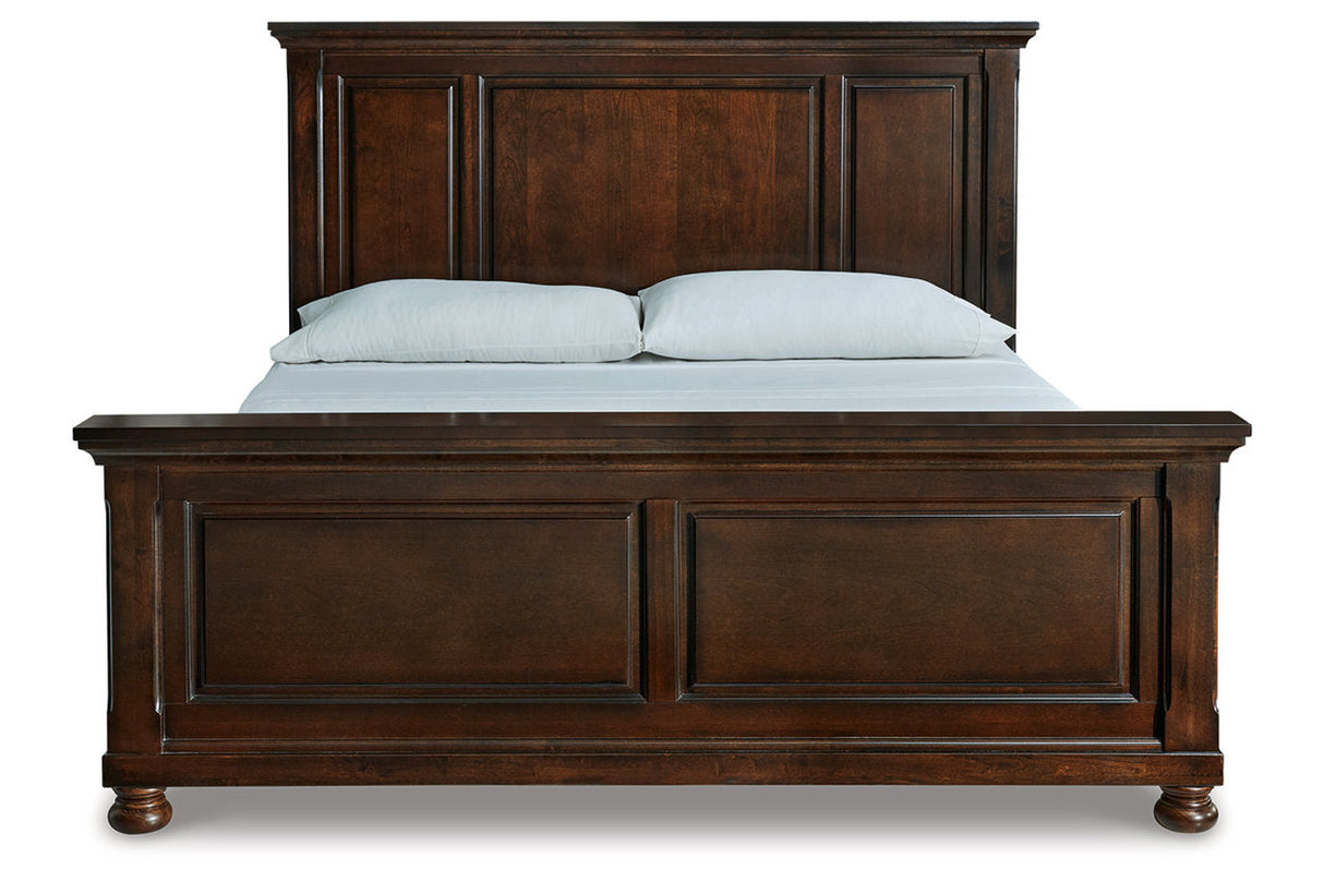 Porter Rustic Brown California King Panel Bed