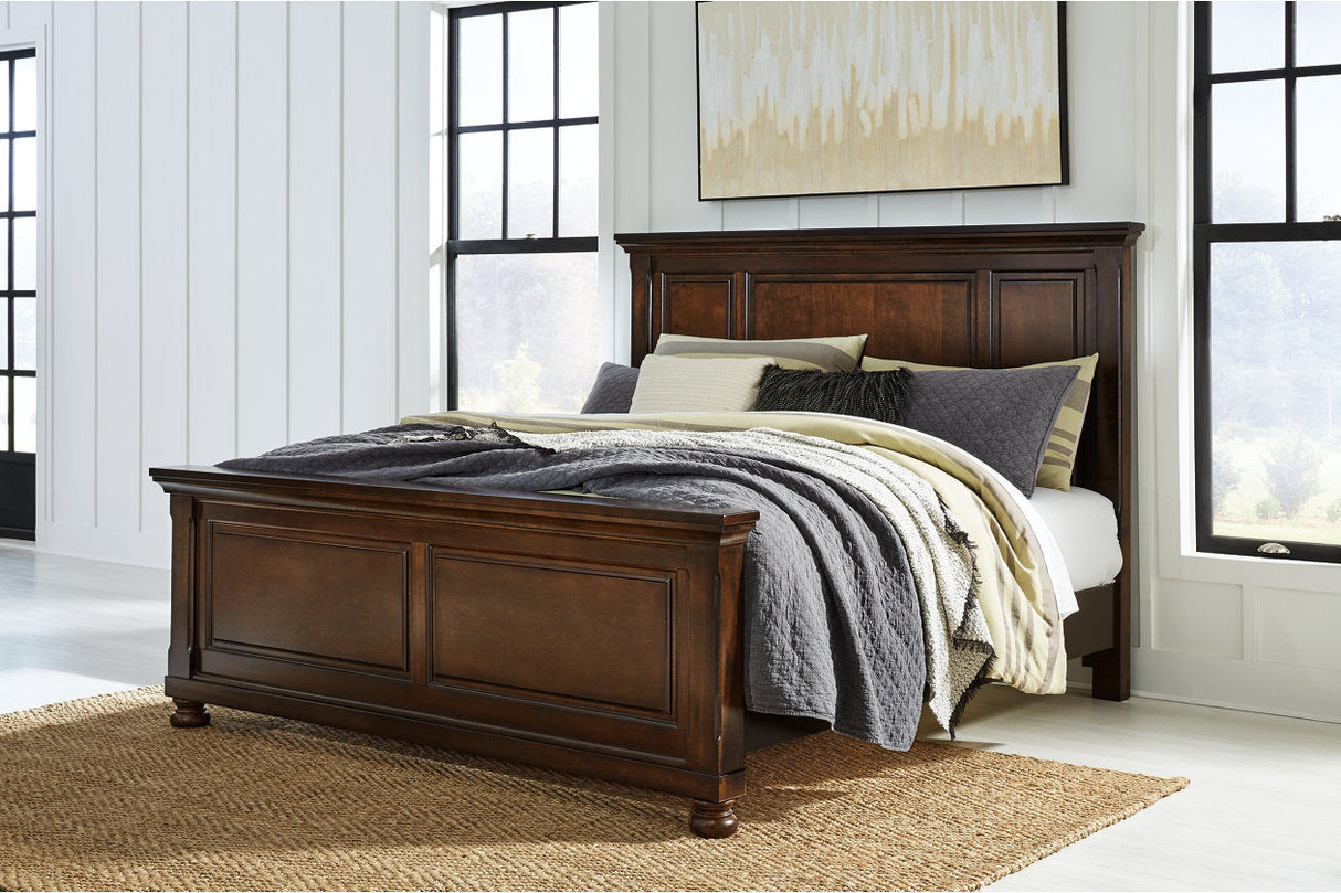 Porter Rustic Brown California King Panel Bed