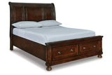 Porter Rustic Brown Queen Sleigh Bed