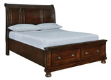 Porter Rustic Brown Footboard Storage Sleigh Platform Bedroom Set