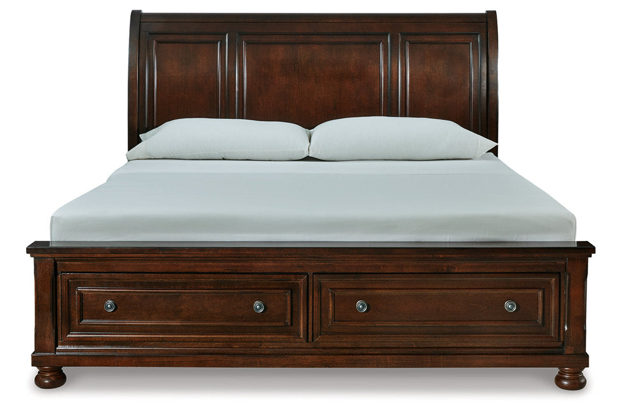 Porter Rustic Brown California King Sleigh Bed