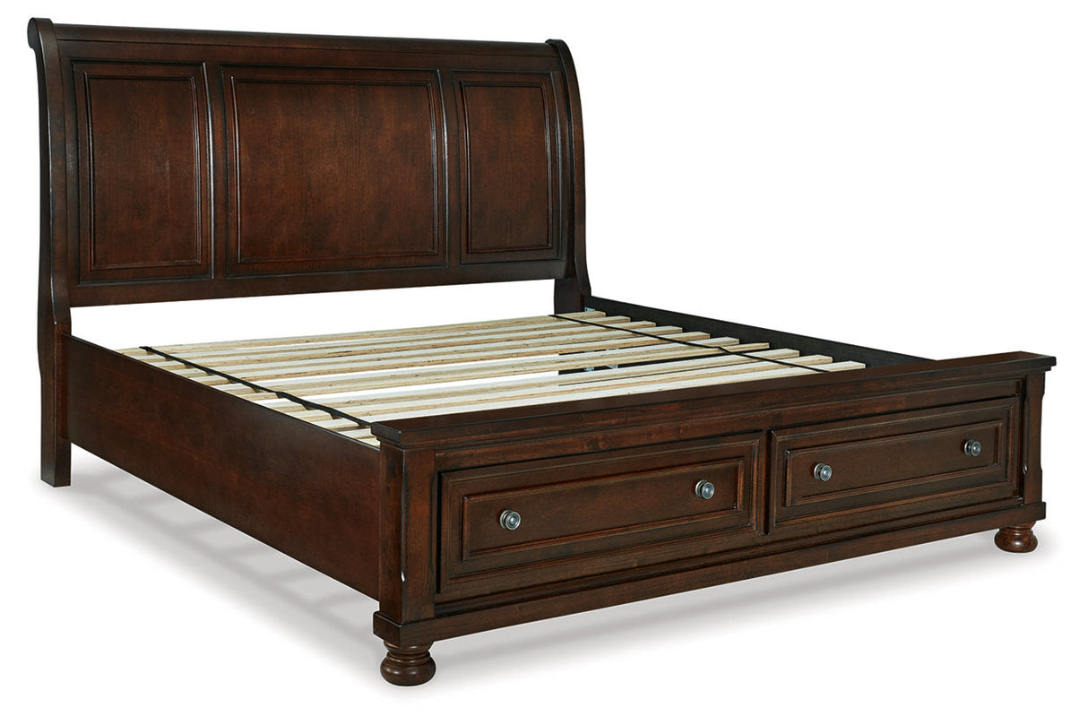 Porter Rustic Brown California King Sleigh Bed