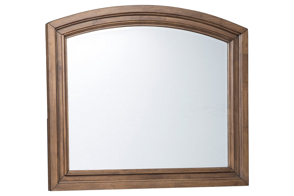 Flynnter Medium Brown Bedroom Mirror (Mirror Only)