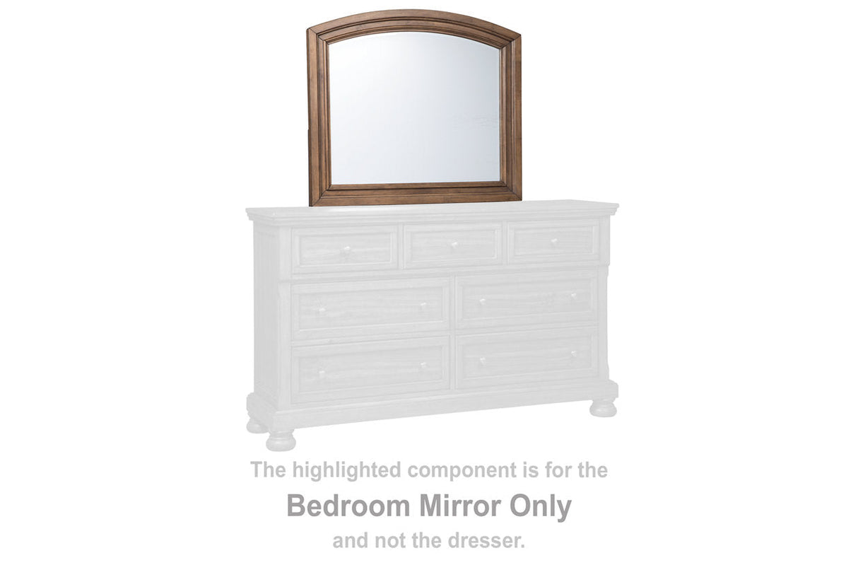 Flynnter Medium Brown Bedroom Mirror (Mirror Only)