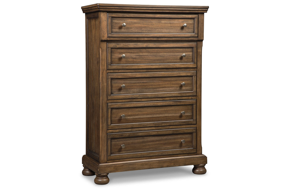 Flynnter Medium Brown Chest of Drawers