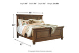 Flynnter Medium Brown Queen Panel Bed