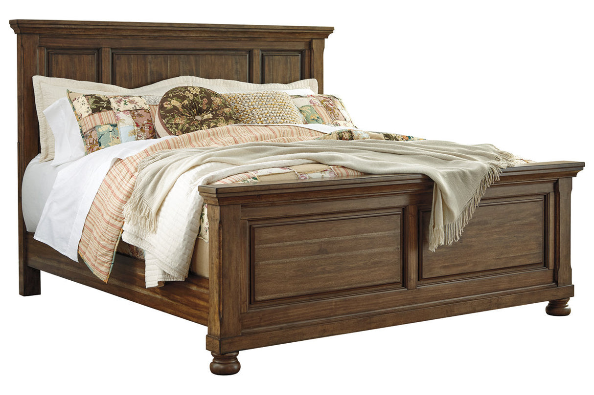 Flynnter Medium Brown California King Panel Bed