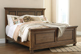 Flynnter Medium Brown King Panel Bed