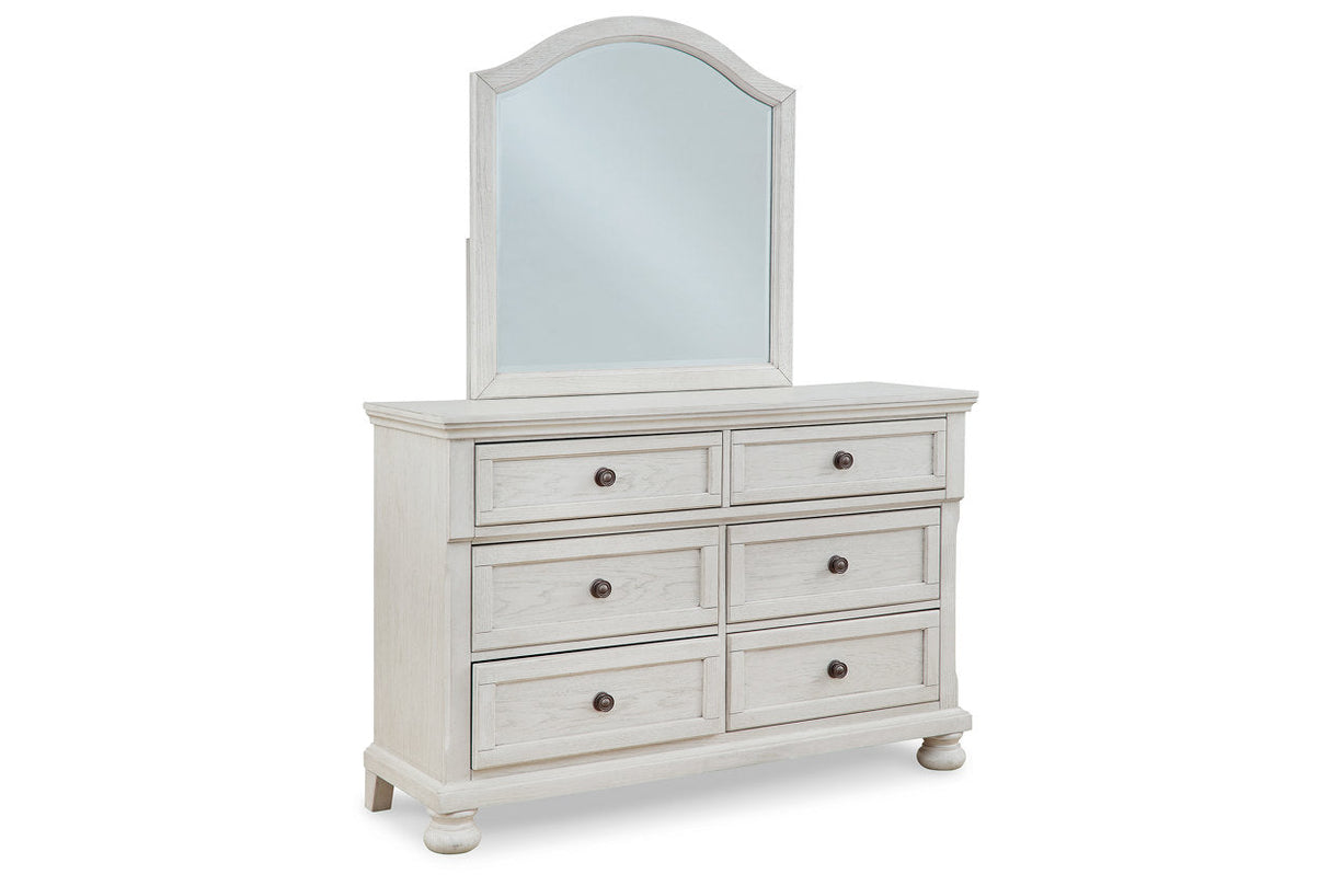 Robbinsdale Antique White Dresser and Mirror