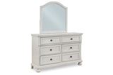 Robbinsdale Antique White Dresser and Mirror