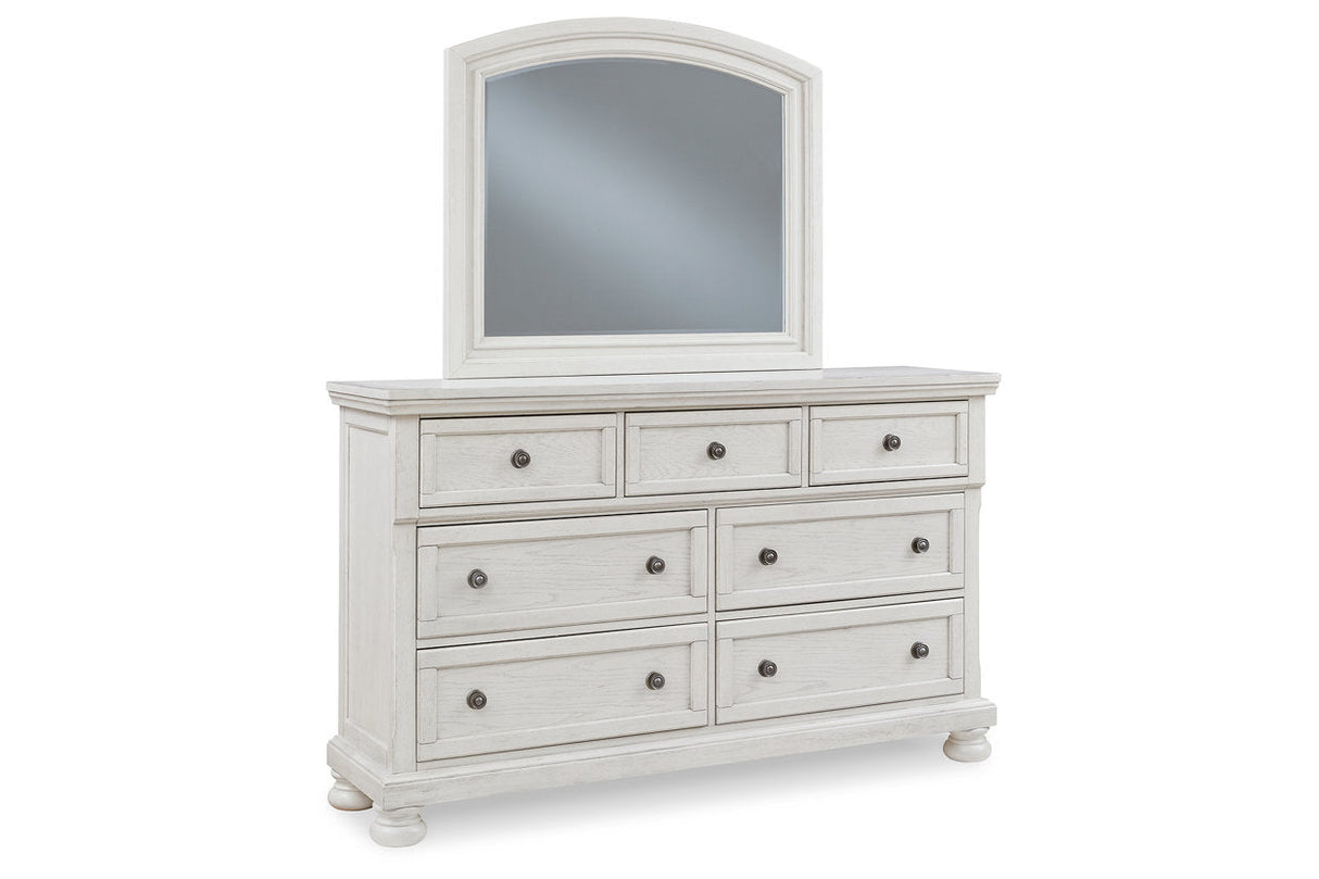 Robbinsdale Antique White Dresser and Mirror