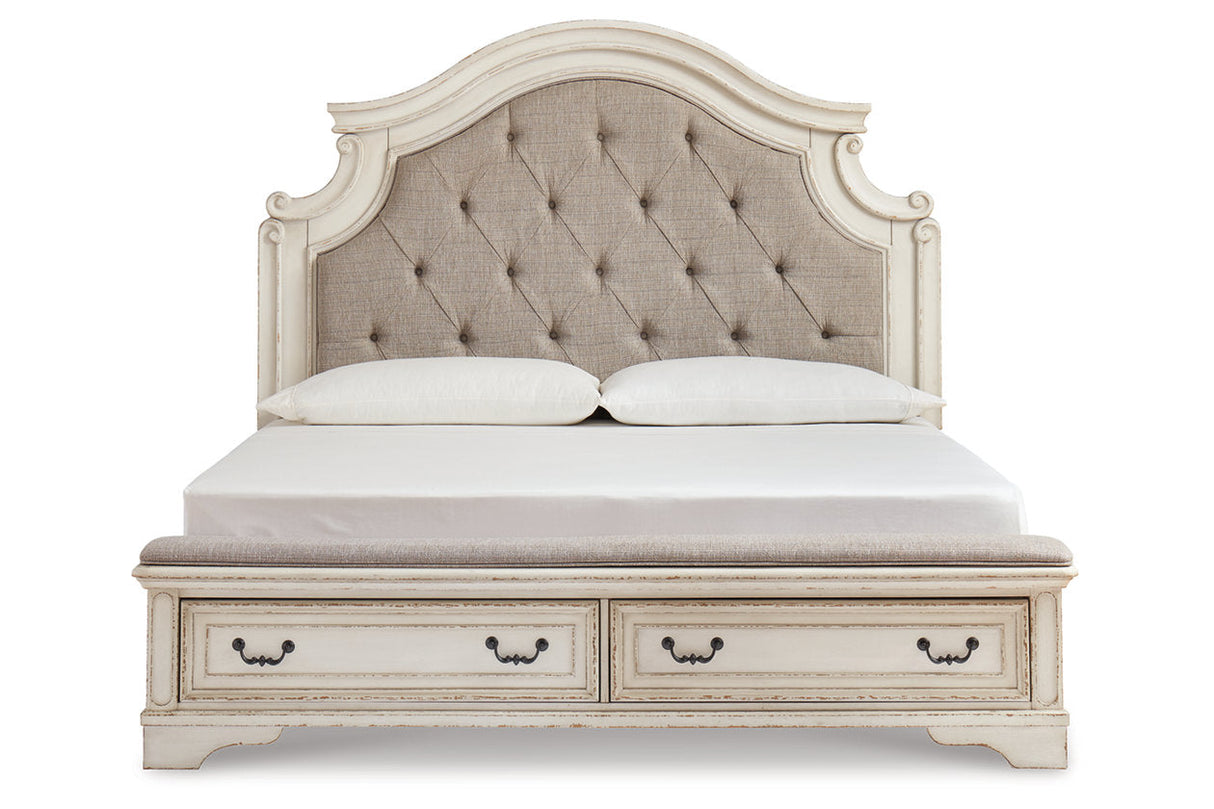 Realyn Two-tone King Upholstered Bed